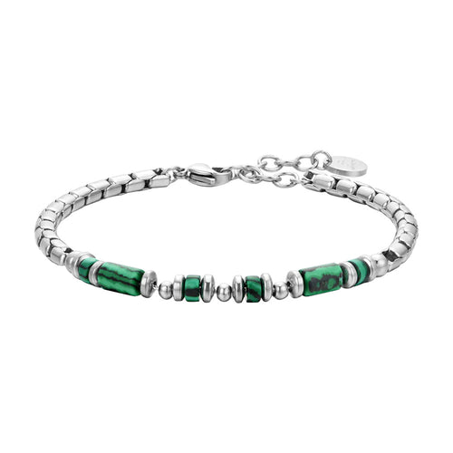Luca Barra - Bracciale malachite verde