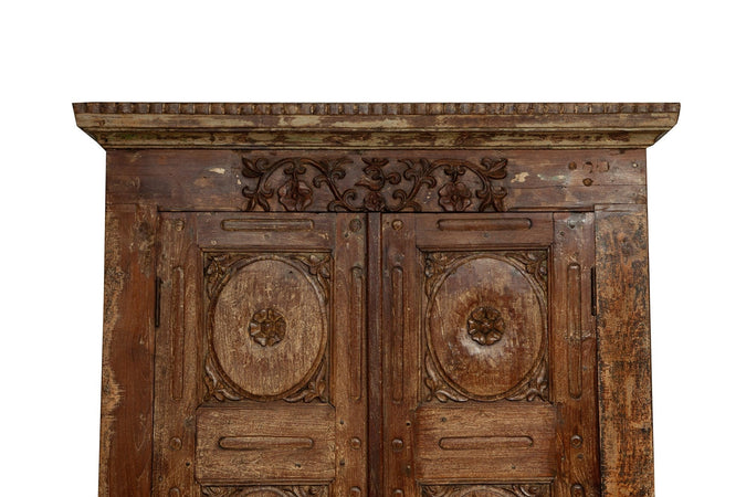 Biscottini Stipo/Libreria in legno con porte antiche realizzata massiccio dimensioni