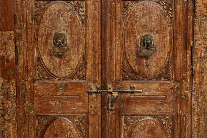 Biscottini Stipo/Libreria in legno con porte antiche realizzata massiccio dimensioni