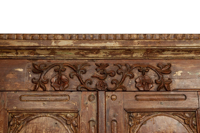 Biscottini Stipo/Libreria in legno con porte antiche realizzata massiccio dimensioni