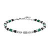 Luca Barra - Bracciale uomo in acciaio agata nera