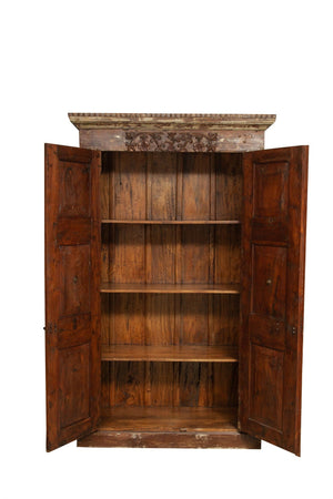 Biscottini Stipo/Libreria in legno con porte antiche realizzata massiccio dimensioni