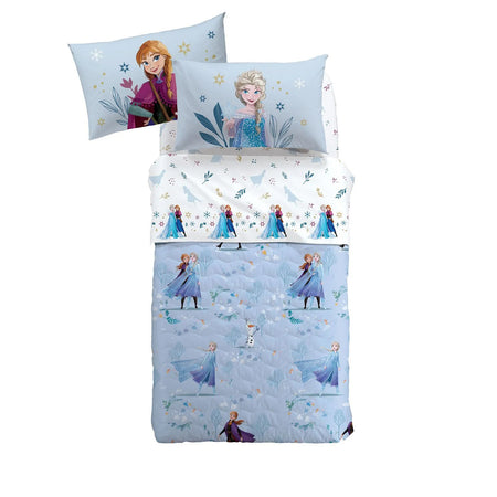 Copriletto  Primaverile Trapuntato  Frozen Elsa & Anna - Caleffi Kids in cotone
