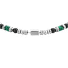 Luca Barra - Bracciale uomo in acciaio agata nera