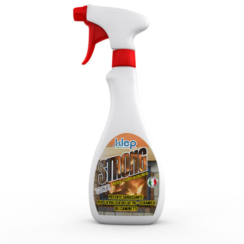 PULIVETRO STRONG PER LA PULIZIA VETRO STUFA A PELLETS E LEGNA SGRASSANTE 500 ML