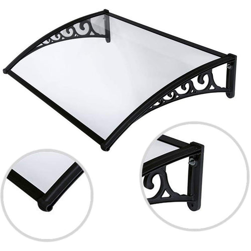 Pensilina in policarbonato Trasparente tettoia modulabile per portoni e finestre