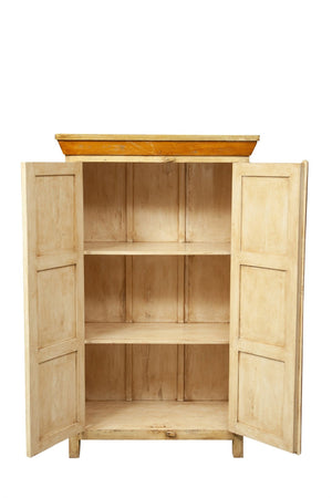 Biscottini Biscottini Stipo Vintage Legno Massiccio Dipinto a Mano 4 Piani 90x46x150