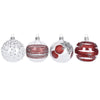 6 palline per albero di natale in vetro da Ø 10 cm pendaglio decorato
