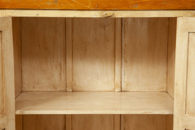 Biscottini Biscottini Stipo Vintage Legno Massiccio Dipinto a Mano 4 Piani 90x46x150