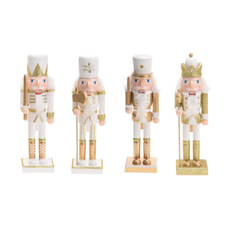 Soldatino schiaccianoci natalizio con bocca in movimento h 25 cm