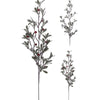 Ramo innevato con bacche h 73 cm per albero di natale e decorazioni natalizie