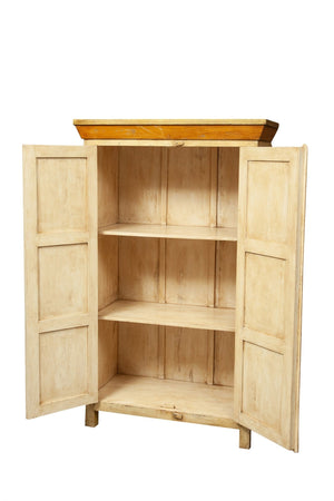 Biscottini Biscottini Stipo Vintage Legno Massiccio Dipinto a Mano 4 Piani 90x46x150