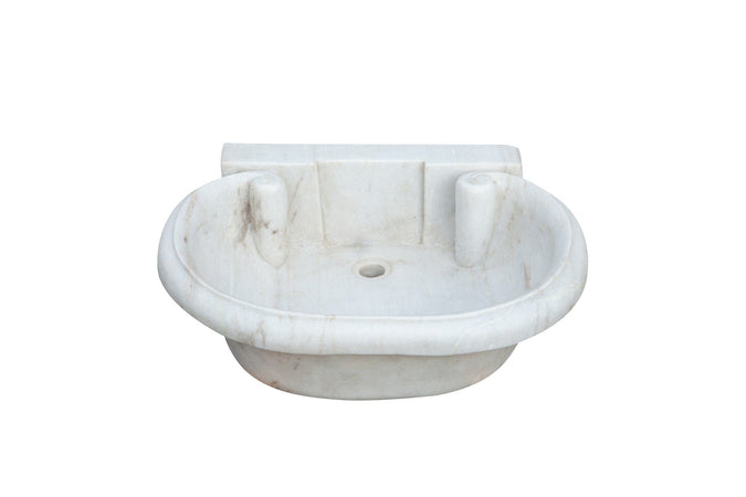 Biscottini Lavandino in marmo bianco Vasca realizzata completamente Offerta Speciale