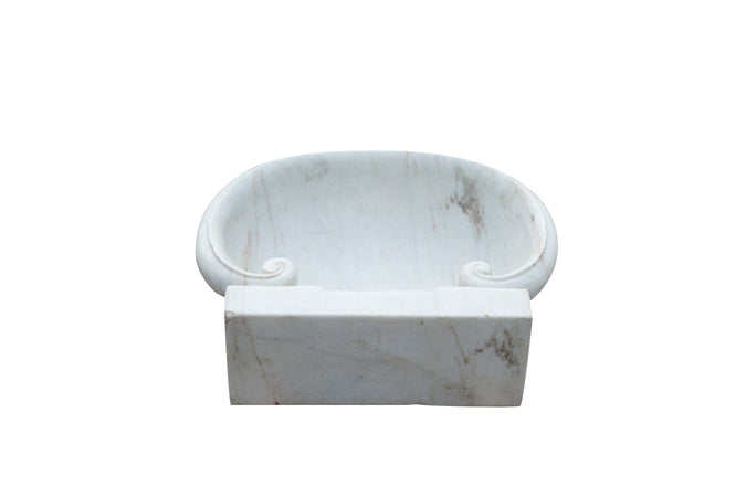 Biscottini Lavandino in marmo bianco Vasca realizzata completamente Offerta Speciale