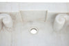 Biscottini Lavandino in marmo bianco Vasca realizzata completamente Offerta Speciale