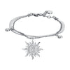 Luca Barra - Bracciale con sole con cristalli bianchi