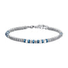 Luca Barra - Bracciale ematite silver e blu