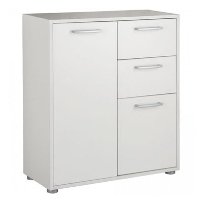 Armadio basso bianco mobiletto con ante scarpiera in legno h 80 cm