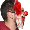 Maschera in lattice realistica pagliaccio con capelli rossi per carnevale e halloween
