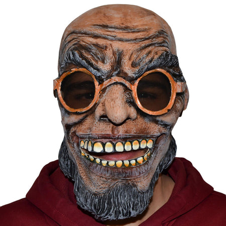 Maschera in lattice realistica mostro zombie con occhiali per carnevale e halloween