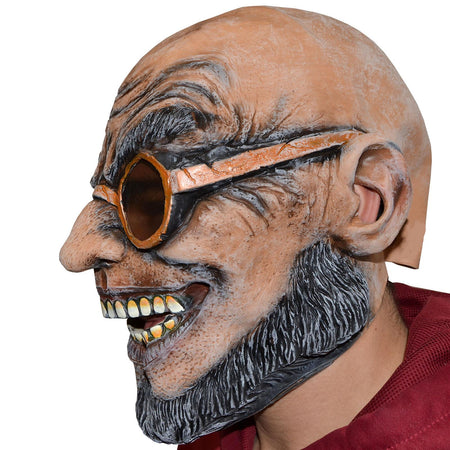 Maschera in lattice realistica mostro zombie con occhiali per carnevale e halloween