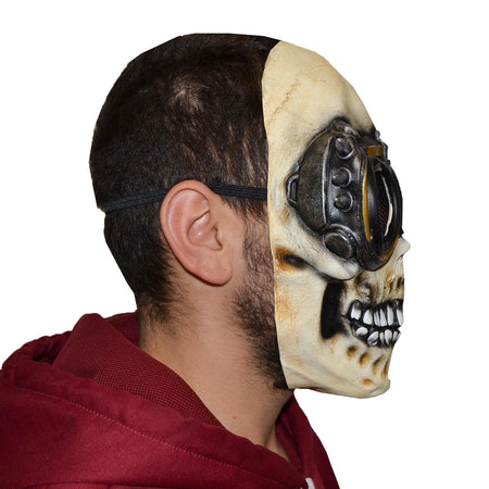 Maschera in lattice realistica mostro teschio con occhiali per carnevale e halloween