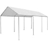 Gazebo per auto Carport con pali in acciaio 6 x 6 mt garage da giardino