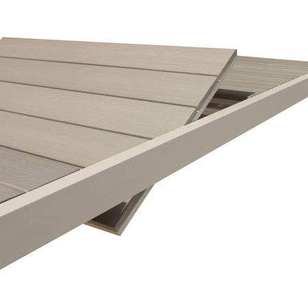 Tavolo allungabile "Santorini" in alluminio e Polywood dogato per esterno 180/240x100 cm