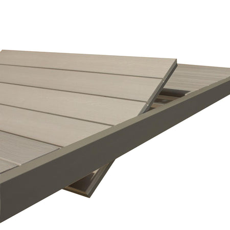 Tavolo allungabile "Santorini" in alluminio e Polywood dogato per esterno 180/240x100 cm