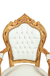 Biscottini Poltrona stile francese Luigi XVI in legno massello di faggio
