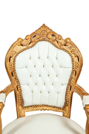 Biscottini Poltrona stile francese Luigi XVI in legno massello di faggio