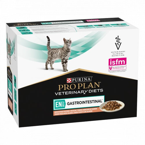 Purina Pro Plan Veterinany Diets Umido Gatto EN Gastrointestinal Salmone 10x85gr
