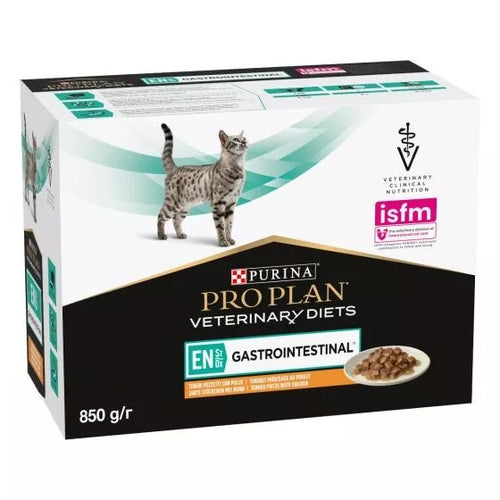 Purina Pro Plan Veterinany Diets Umido Gatto EN Gastrointestinal Pollo 10x85gr