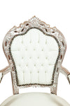 Biscottini Poltrona stile francese Luigi XVI in legno massello di faggio XVI, faggio,