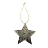 Pendente natalizio in metallo color oro  h 10 cm per albero di Natale