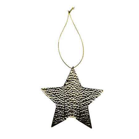 Pendente natalizio in metallo color oro  h 10 cm per albero di Natale