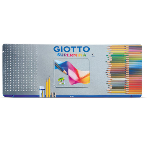 Astuccio Metallo 50 Pastelli Supermina Giotto