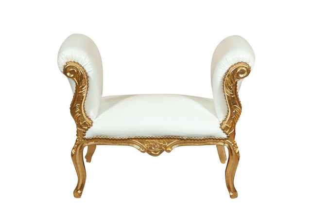 Biscottini Panchetta Luigi XVI Biscottini in massello faggio intaglio a mano 92x47x68 oro