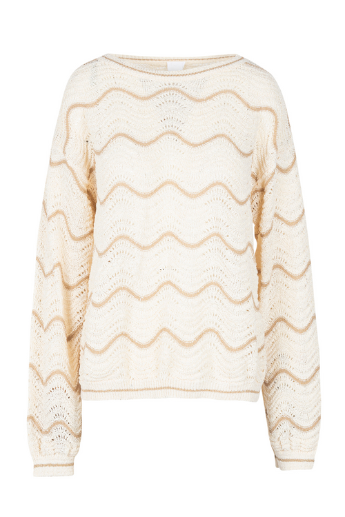 LA FEMME BLANCHE La Femme Blanche - Maglia - 451436 - Panna/Nocciola da donna