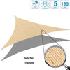 Tenda a vela triangolare Beige, Rete ombreggiante resistente ai raggi uv