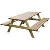 Tavolo da pic nic in legno con panche per agriturismo e ristoranti 180 cm