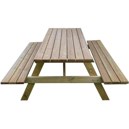 Tavolo da pic nic in legno con panche per agriturismo e ristoranti 180 cm