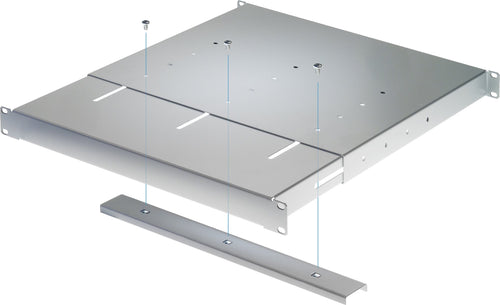 Mensola estensibile per Rack 19'' 1U Grigio 4 punti