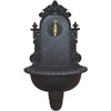 FONTANA IN GHISA DA PARETE NERO CON RUBINETTO H 75 CM PER ESTERNI