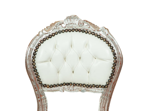 Biscottini Biscottini Sedia Poltroncina Luigi XVI Faggio Massello Intagliato Argento