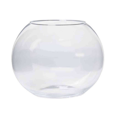 Vaso in vetro, sfera trasparente per piante e fiori da giardino.
