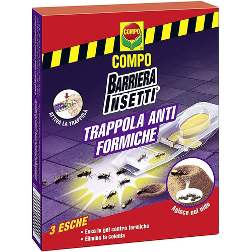 TRAPPOLE PER FORMICHE ESCA ANTIFORMICHE INSETTICIDA GEL IN BLISTER USO INTERNO PZ 3