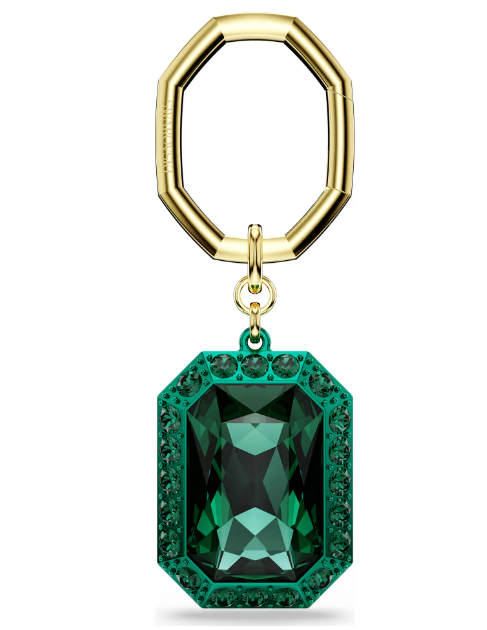 SWAROVSKI - Portachiavi Taglio ottagonale, Verde, Mix di finiture