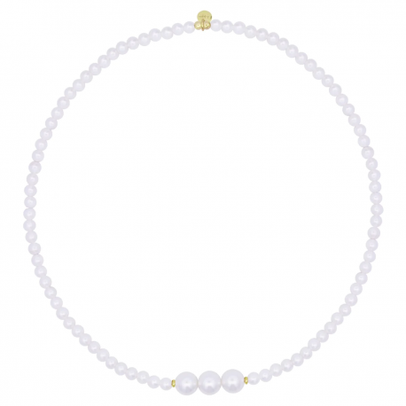 RUE DES MILLE - GIROCOLLO ELASTICO CHOKER 3 PERLE - WHITESIDE