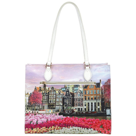 YNot borsa square shopping bag Amsterdam Tulips YES602S4